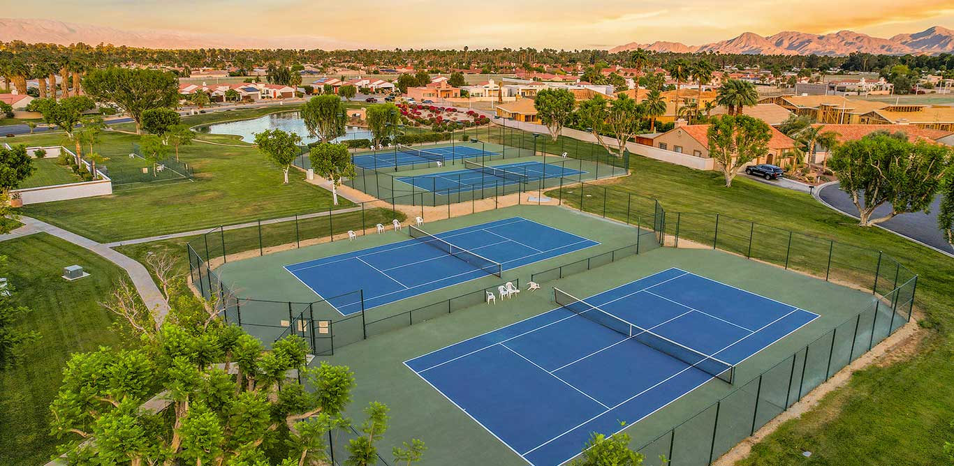 Rio del Sol tennis courts aerial.