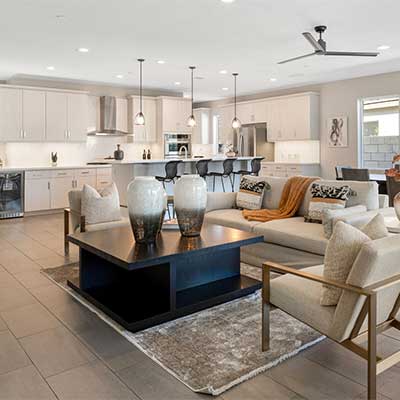 open living concept at Rio del Sol homes.